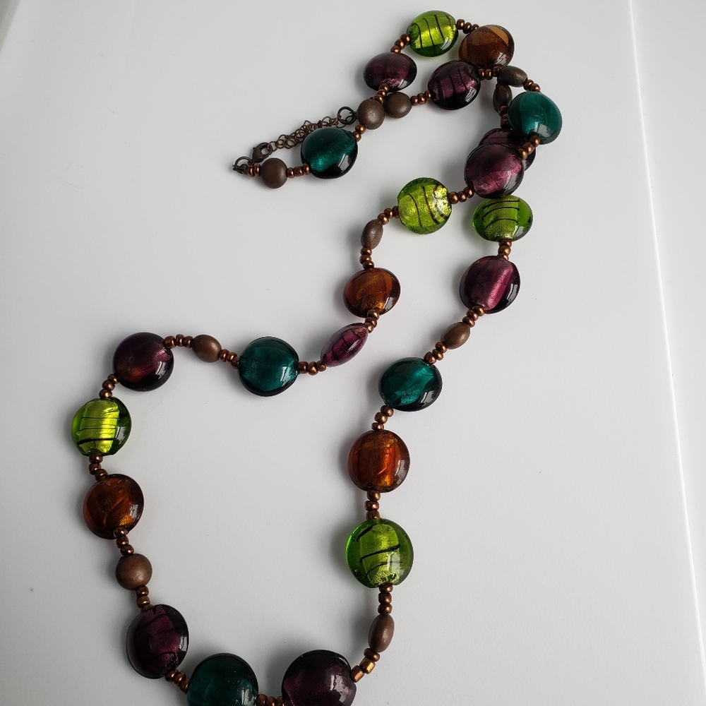 ❤Multicolored Marbel Chain Necklace